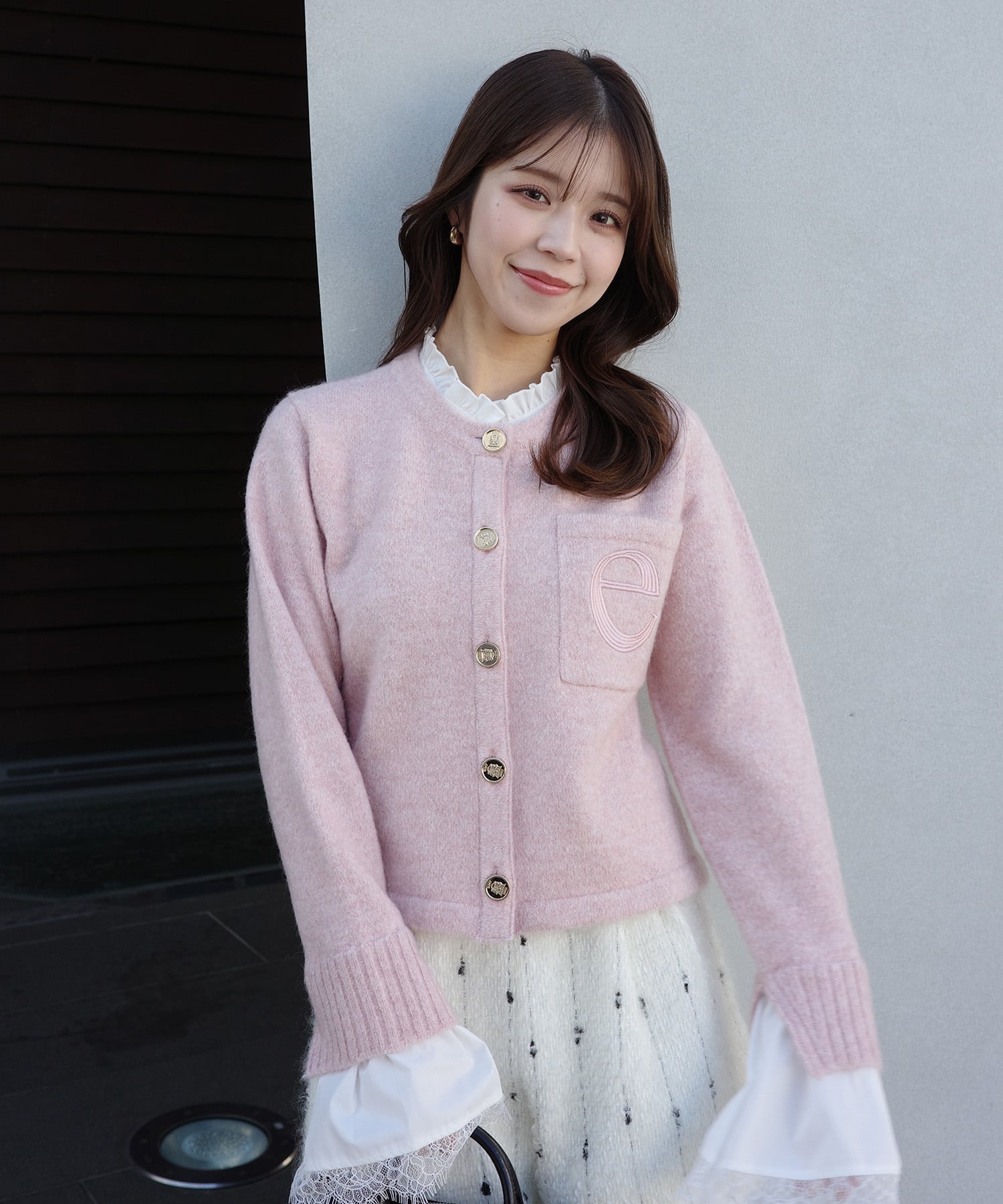 EIMY ISTOIRE｜Attachedcollrモヘアカーディガン | Rakuten Fashion