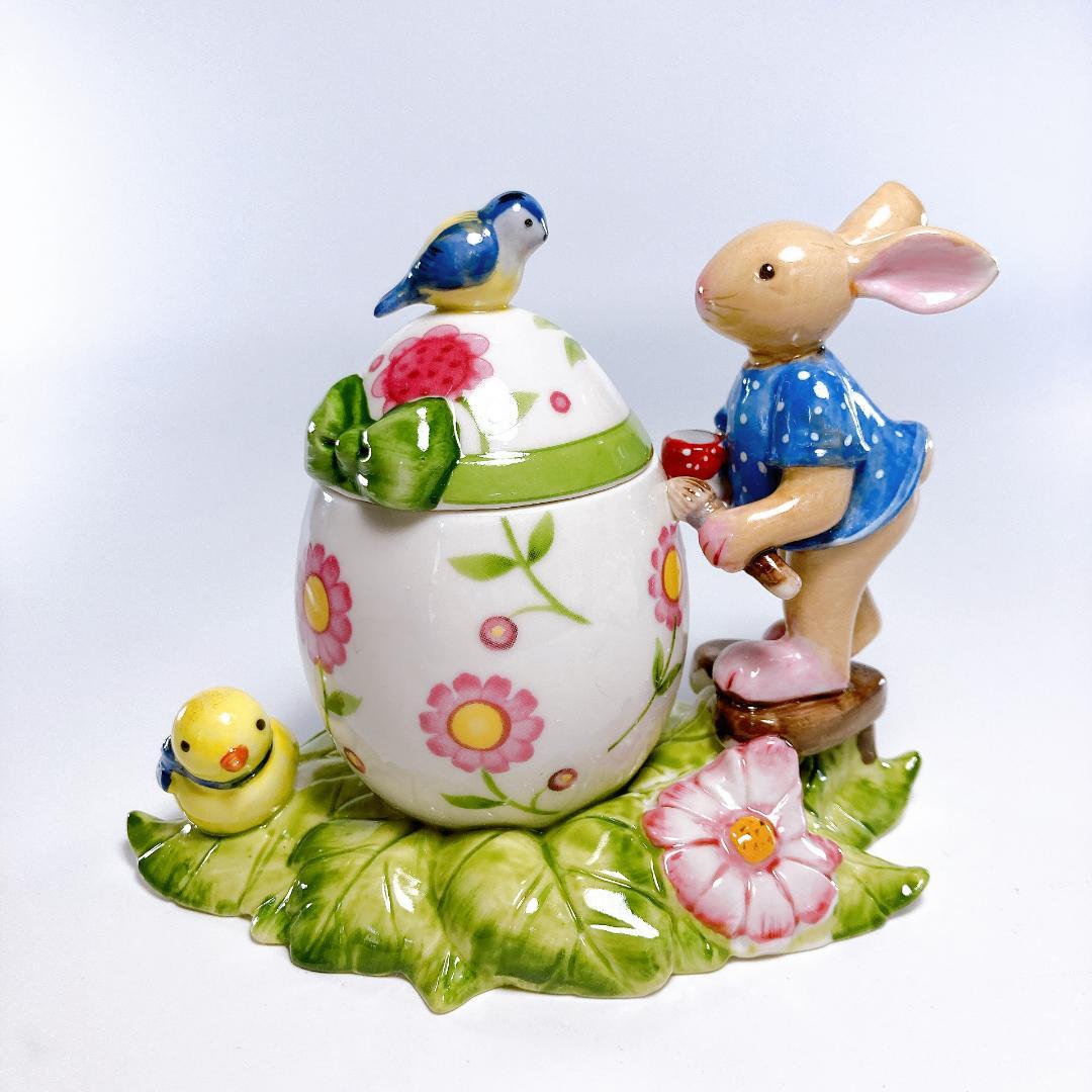 ビレロイ＆ボッホ イースターエッグ うさぎ 小鳥 小物入れ　|3162| ビレロイ＆ボッホ うさぎ イースターエッグ小物入れ - メルカリ