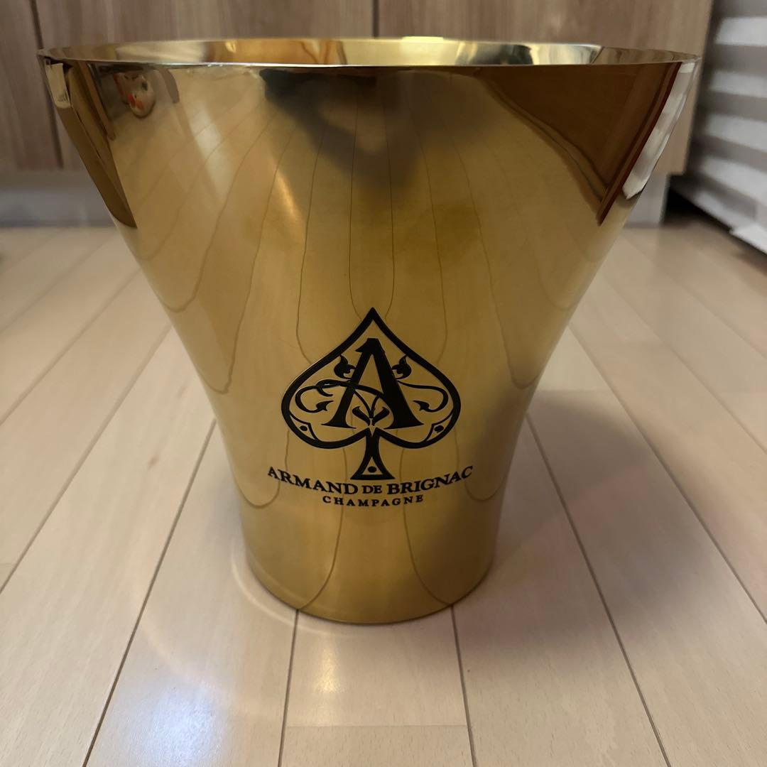 アユマン【非売品】アルマン　ゴールドシャンパンクーラー　1本用 アルマンド シャンパンクーラー ゴールド - メルカリ